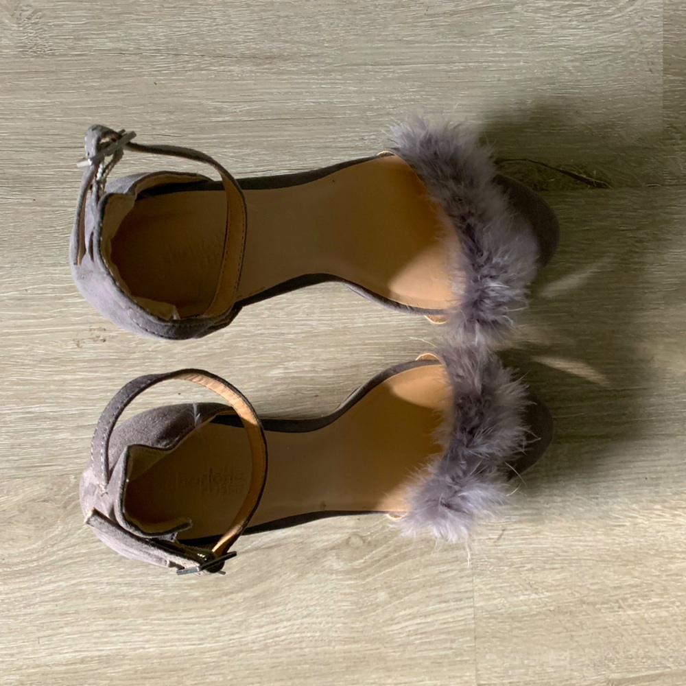 Charlotte Russe Grey Thick Heels